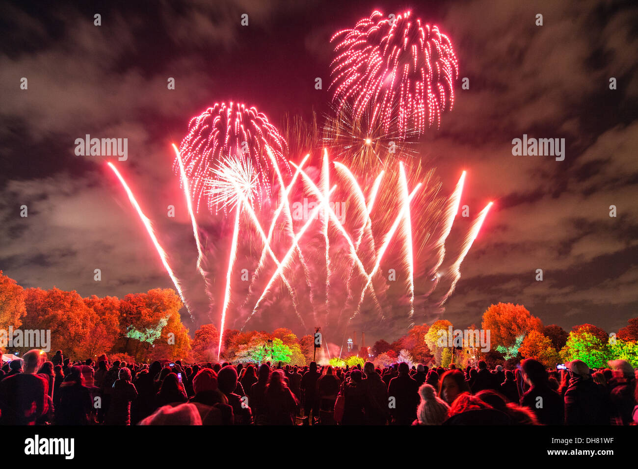 Battersea Park fuochi d'artificio 2013 Londra Foto Stock