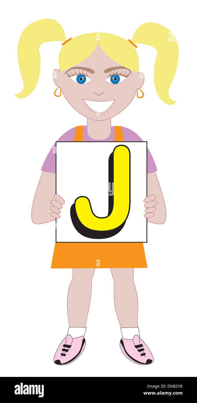 Alfabeto bambini disponibile come un vettore o illustrazione Raster Foto Stock