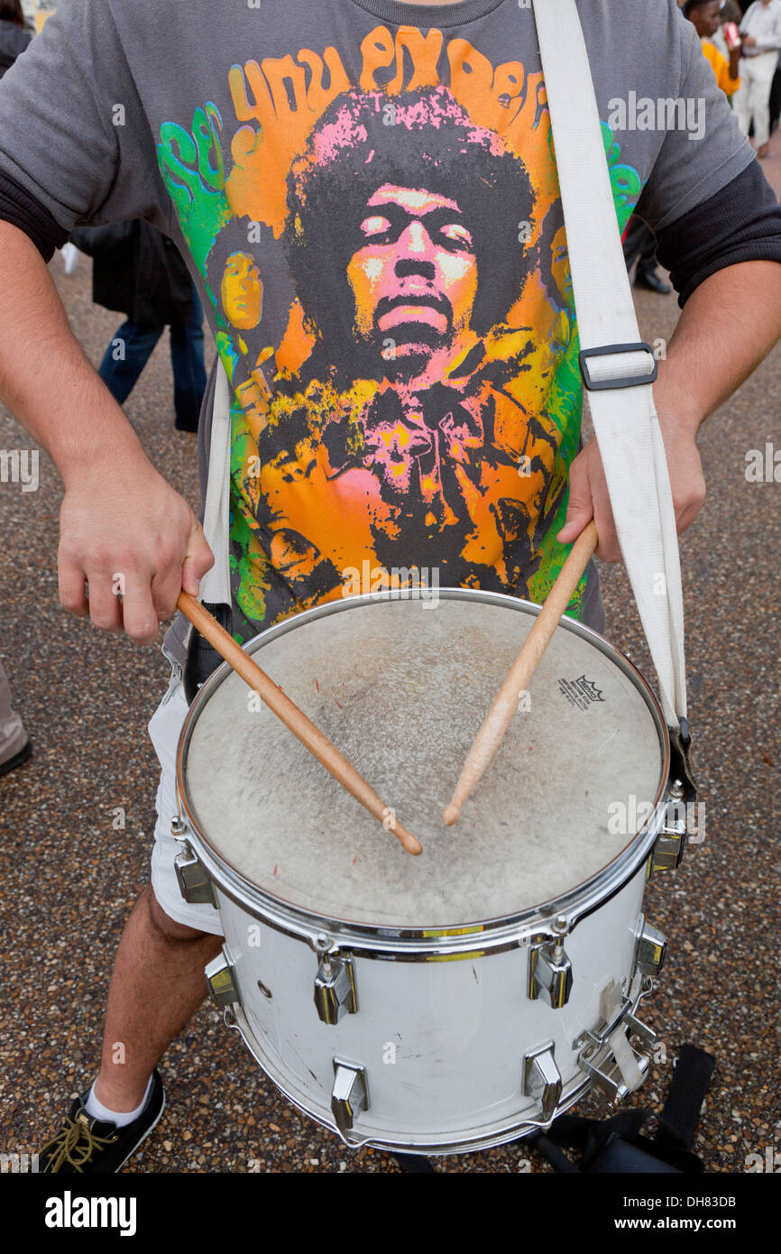 Marching snare drum closeup Foto Stock