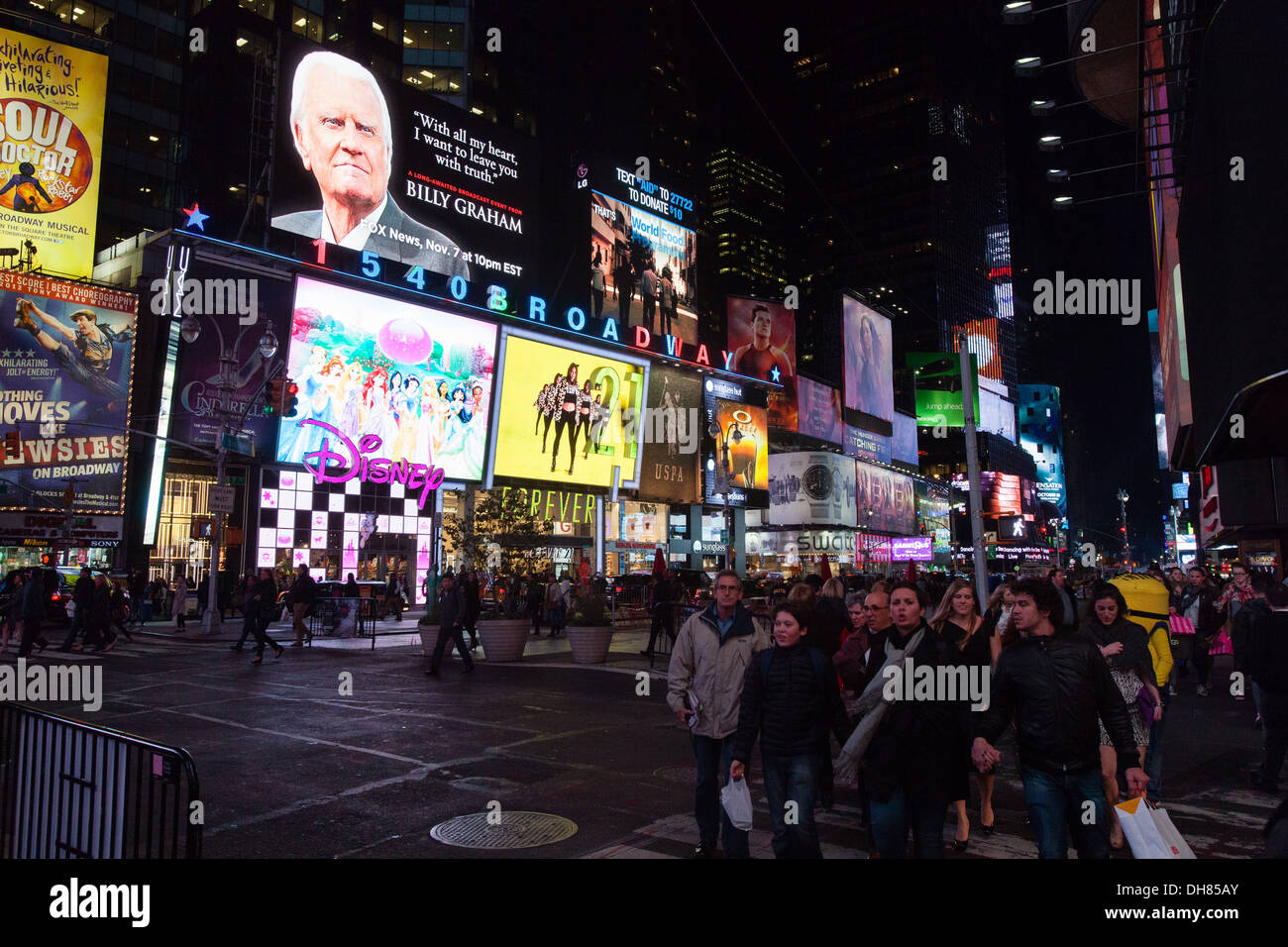 Times Square di New York City, Stati Uniti d'America. Foto Stock