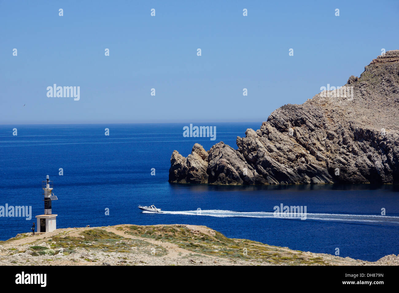 Ingresso alla badia de Fornells, Fornells Menorca, Spagna Foto Stock
