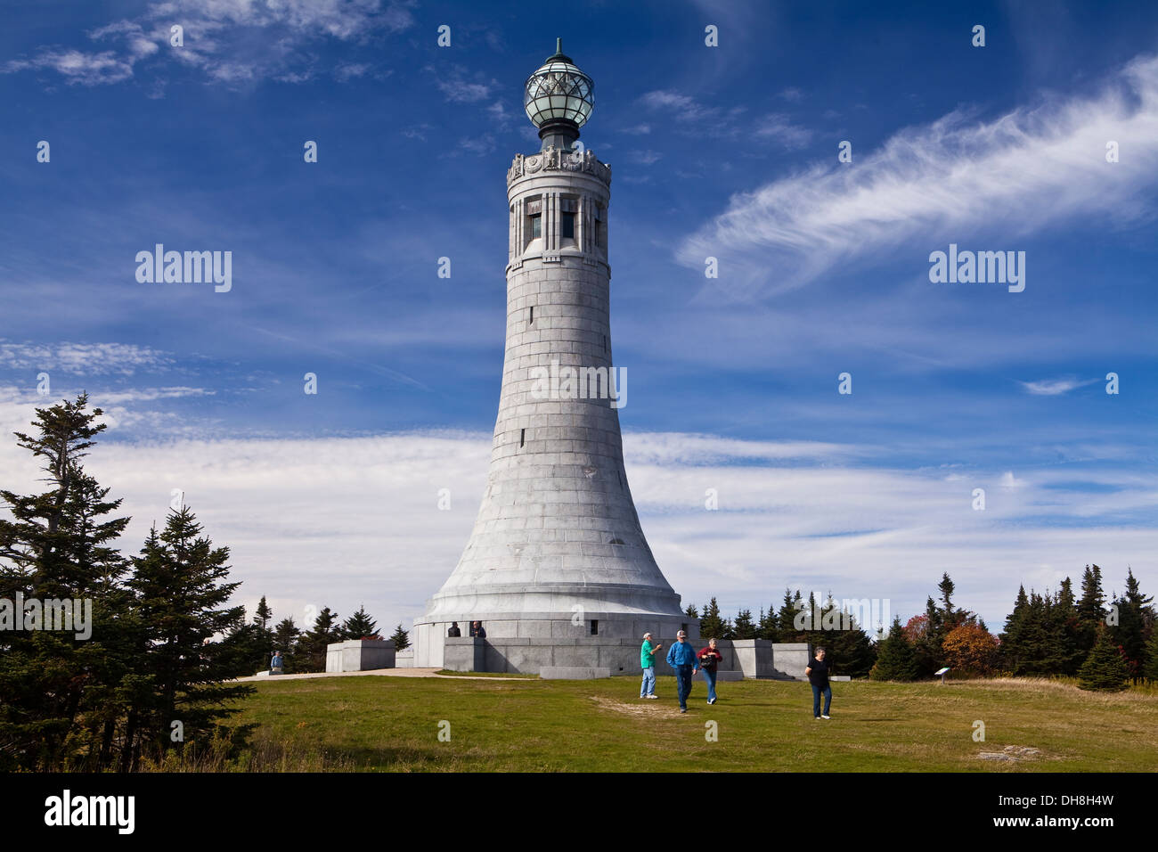 I veterani del Massachusetts War Memorial Torre è raffigurata sul Monte Greylock vertice in Berkshire County Foto Stock