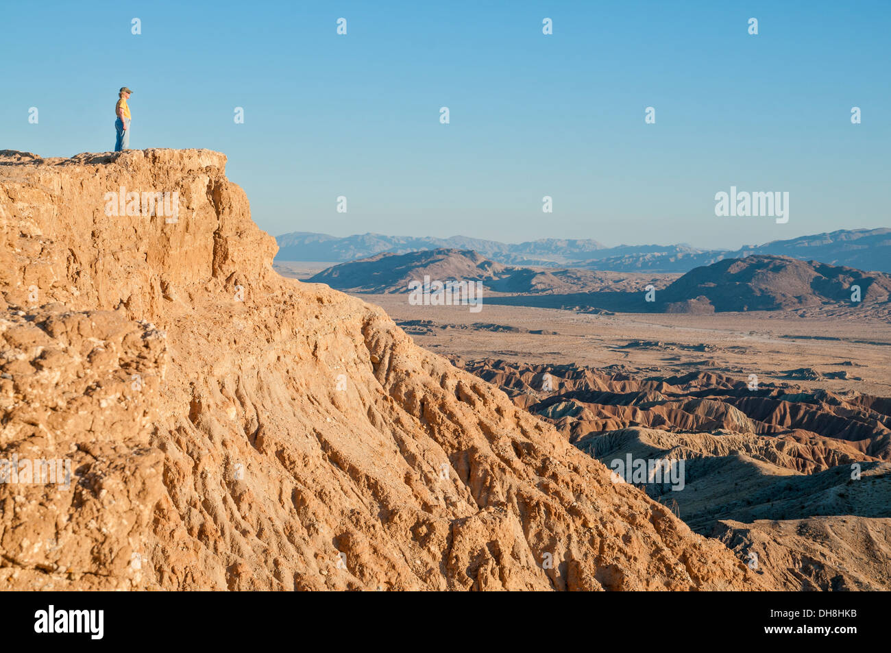 California, San Diego County, Anza-Borrego Desert State Park, il carattere del punto, si affaccia badlands Foto Stock