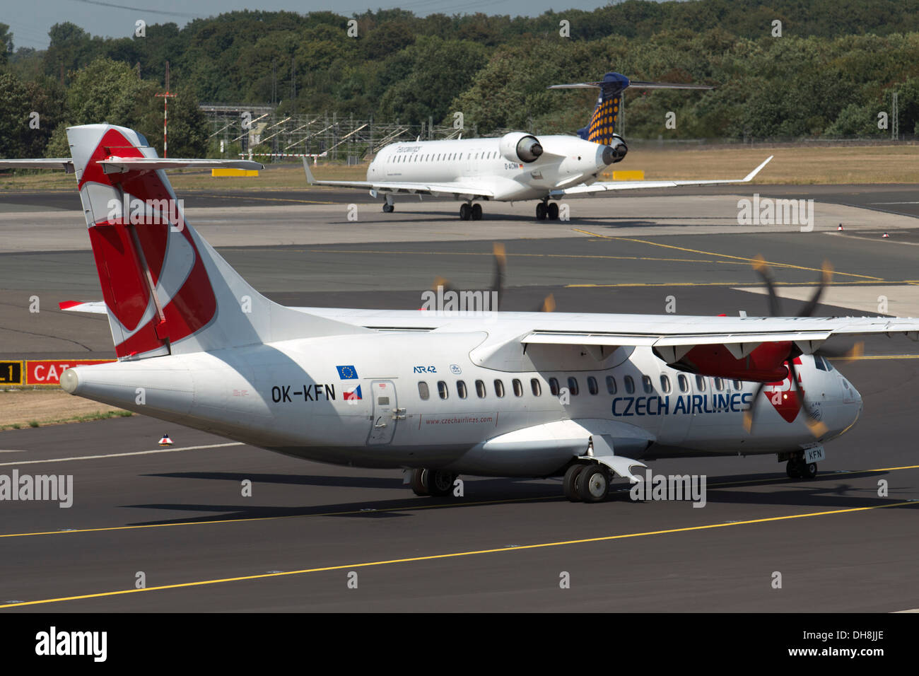 Czech Airlines Aereospatiale ATR-42-500 turboelica aereo di linea di passeggeri Foto Stock