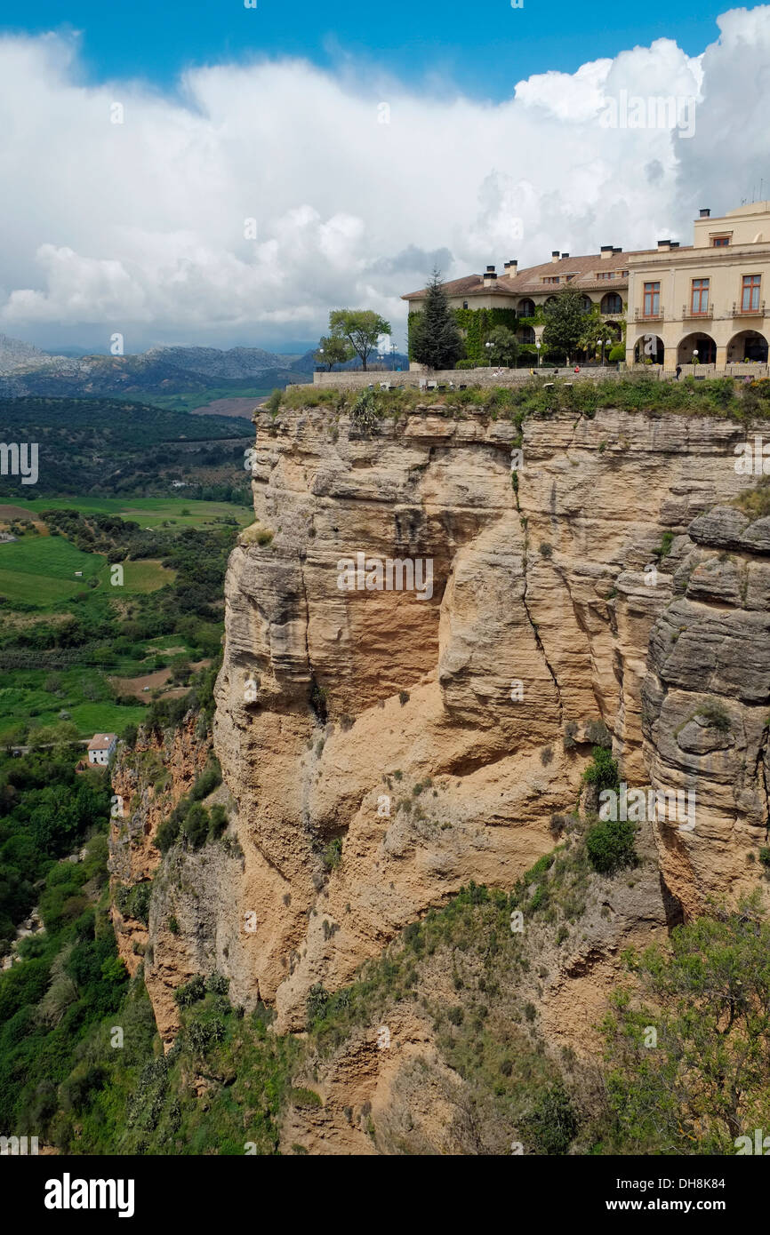 Il El Tajo gorge, Ronda, Andalucía, Spagna. Foto Stock