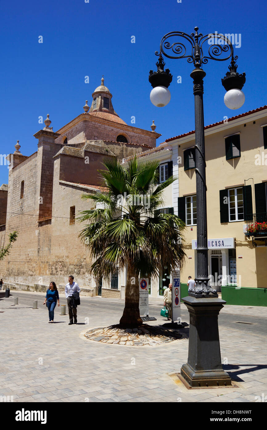 Esglesia ho claustre del carme, visto dalla parte posteriore, MAO, Menorca, Spagna Foto Stock