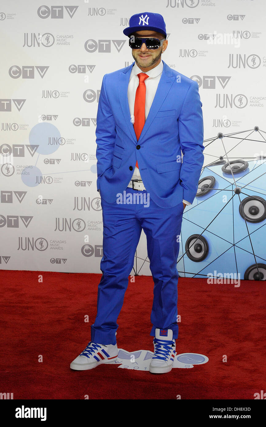 Karl Wolf 2012 Juno Awards arrivo al Scotiabank Place. Ottawa, Canada - 01.04.12 Foto Stock