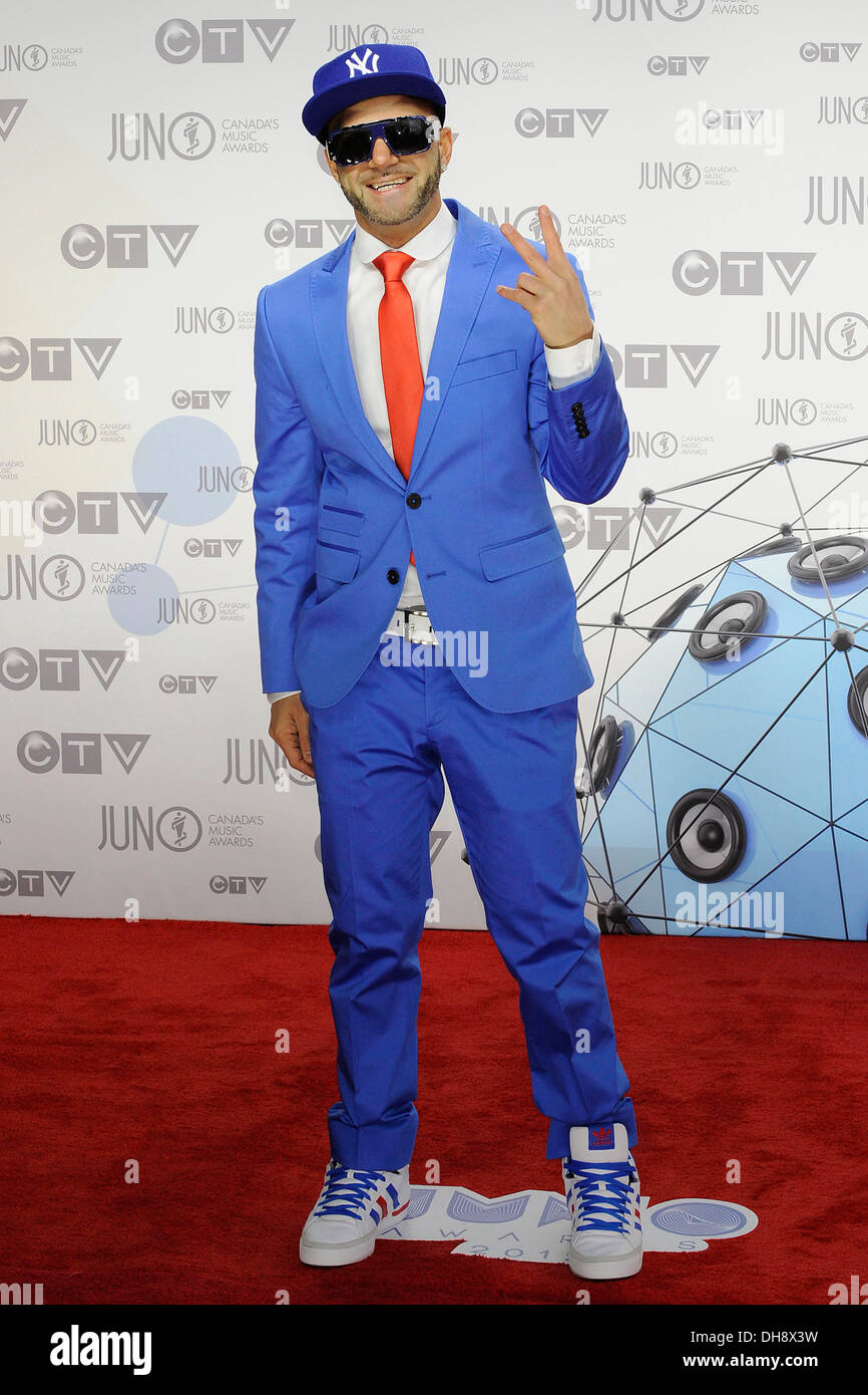 Karl Wolf 2012 Juno Awards arrivo al Scotiabank Place. Ottawa, Canada - 01.04.12 Foto Stock