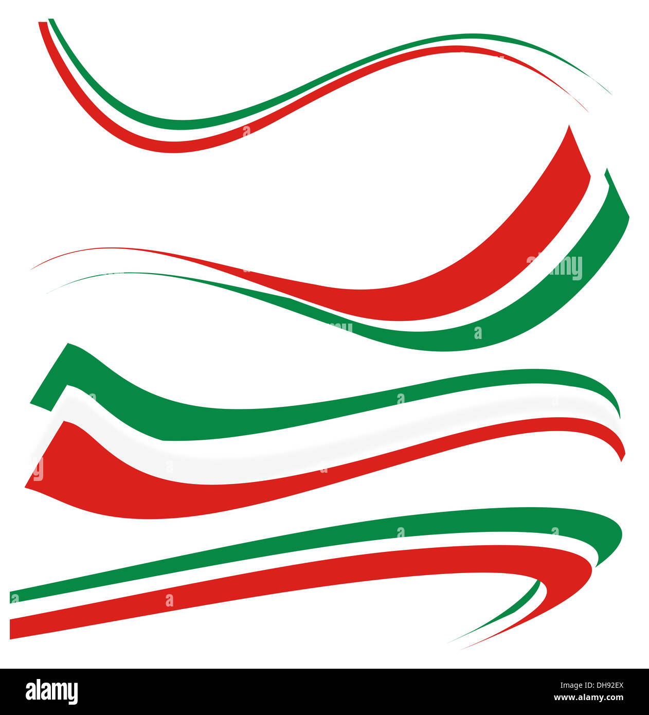 Set bandiera italiana Foto Stock