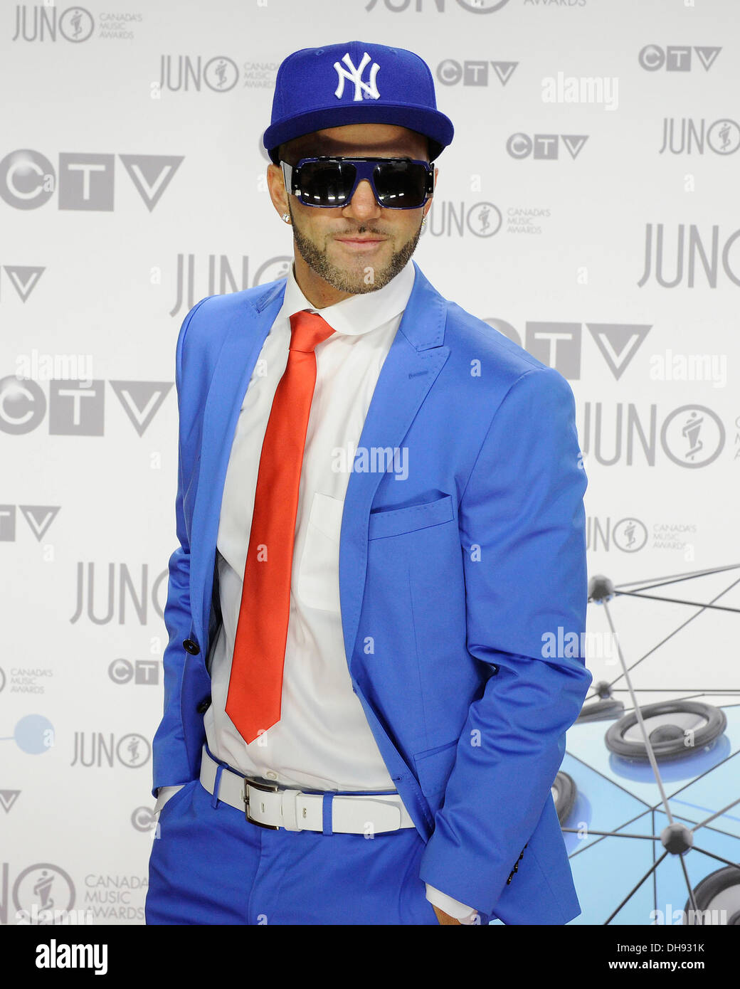 Karl Wolf 2012 Juno Awards arrivo al Scotiabank Place. Ottawa, Canada - 01.04.12 Foto Stock
