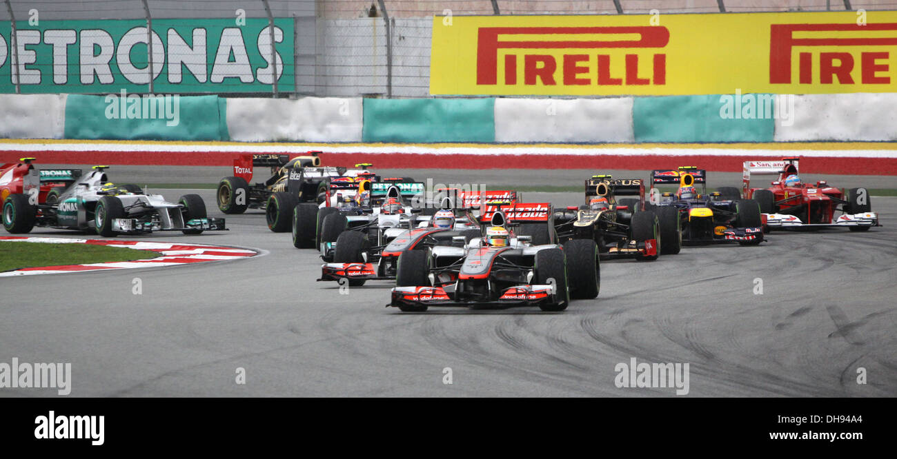 Atmosfera di mula malese One Grand Prix sul circuito di Sepang - Gara di Kuala Lumpur in Malesia - 25.03.12 Foto Stock