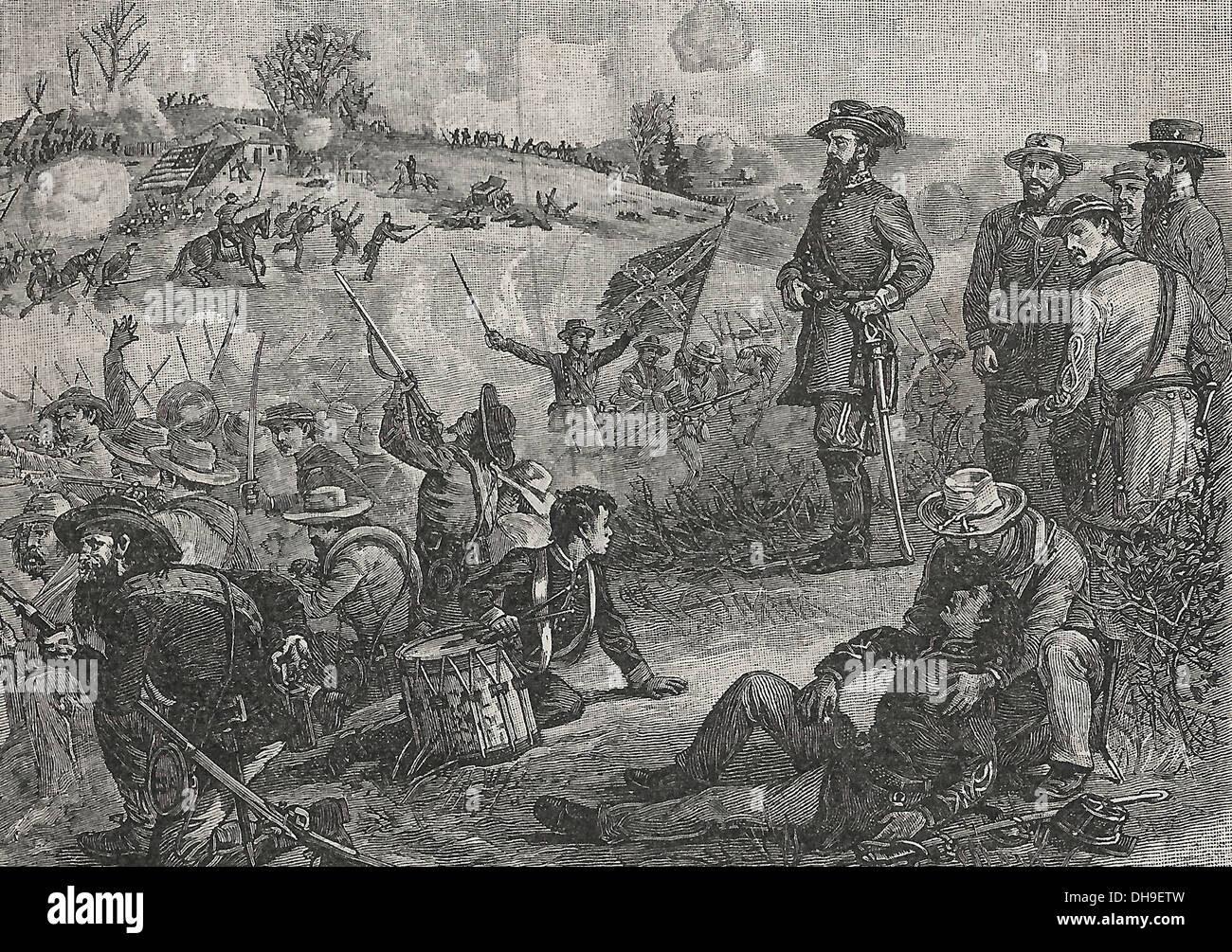 Stonewall Jackson alla battaglia di Bull Run - 1861 Foto Stock