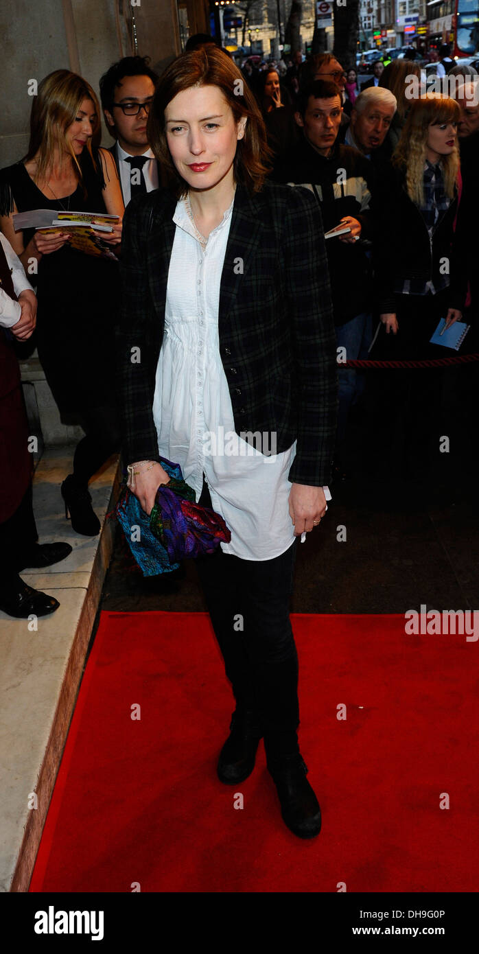 Gina McKee "Discorso del Re" premere la notte presso Wyndham's Theatre - Arrivi Londra Inghilterra - 27.03.12 Foto Stock