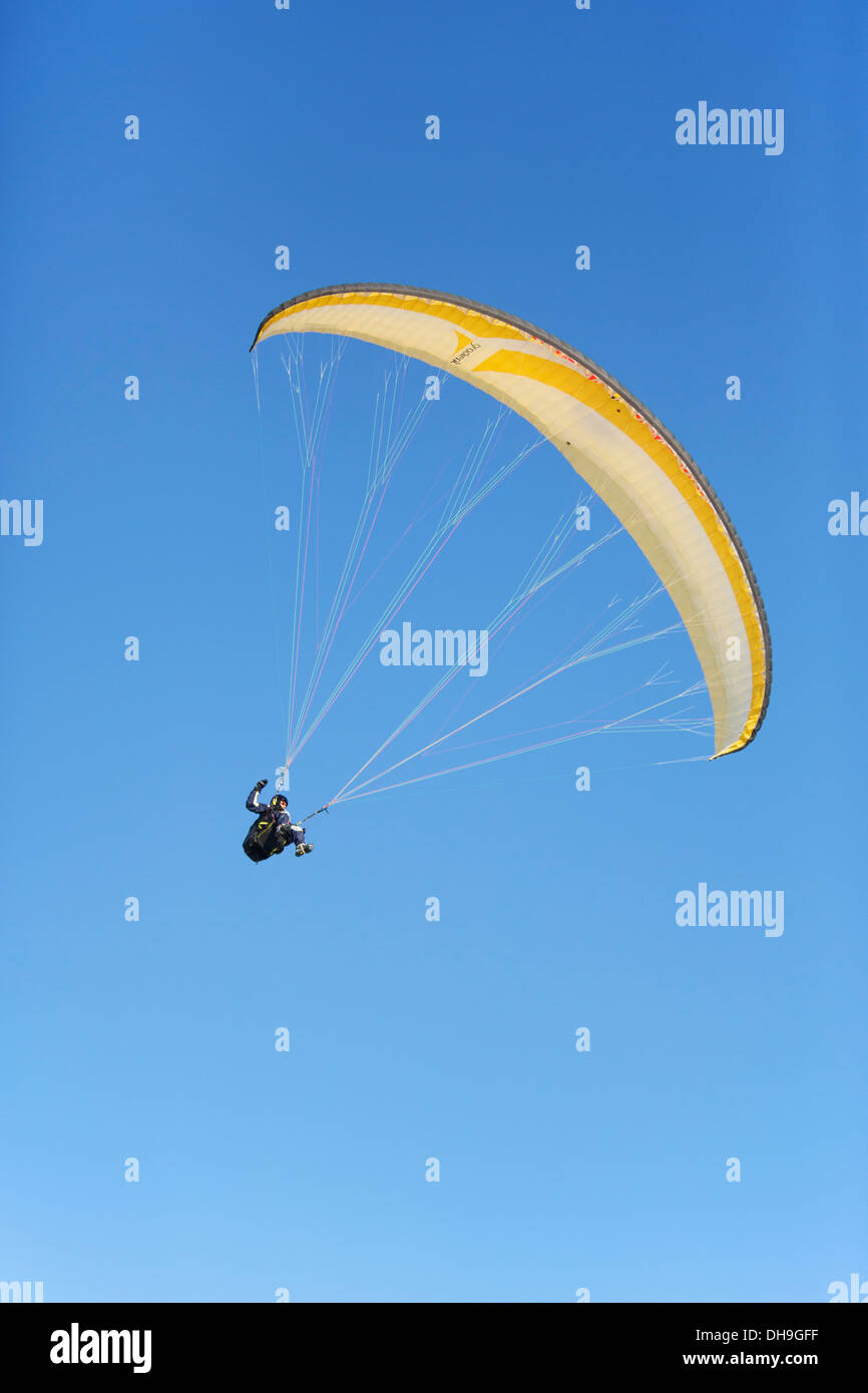 Parapendio in Chugach State Park, vicino a Anchorage in Alaska,. Foto Stock