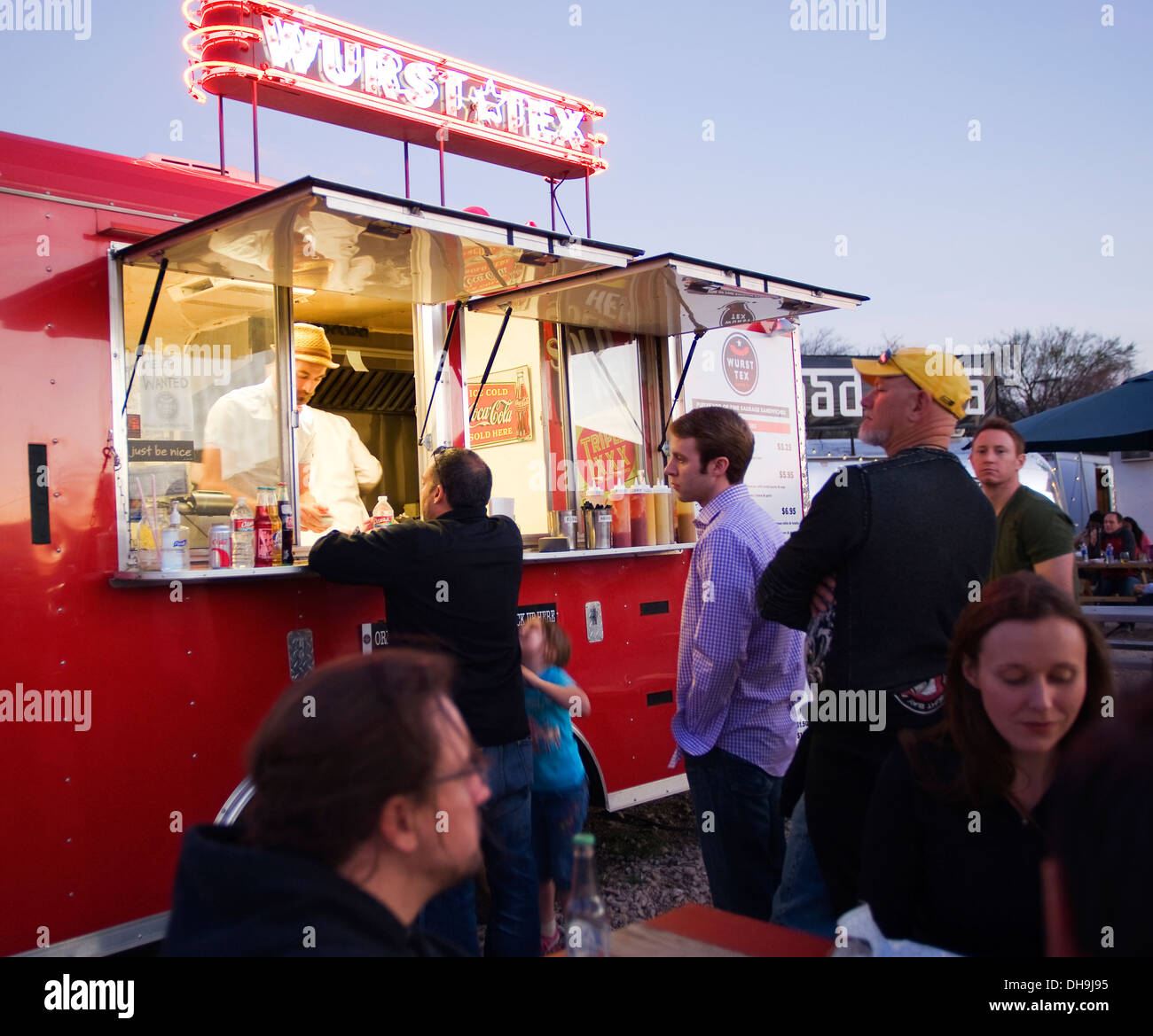 Il cibo il rimorchio su Congress Avenue, Austin in Texas Foto Stock
