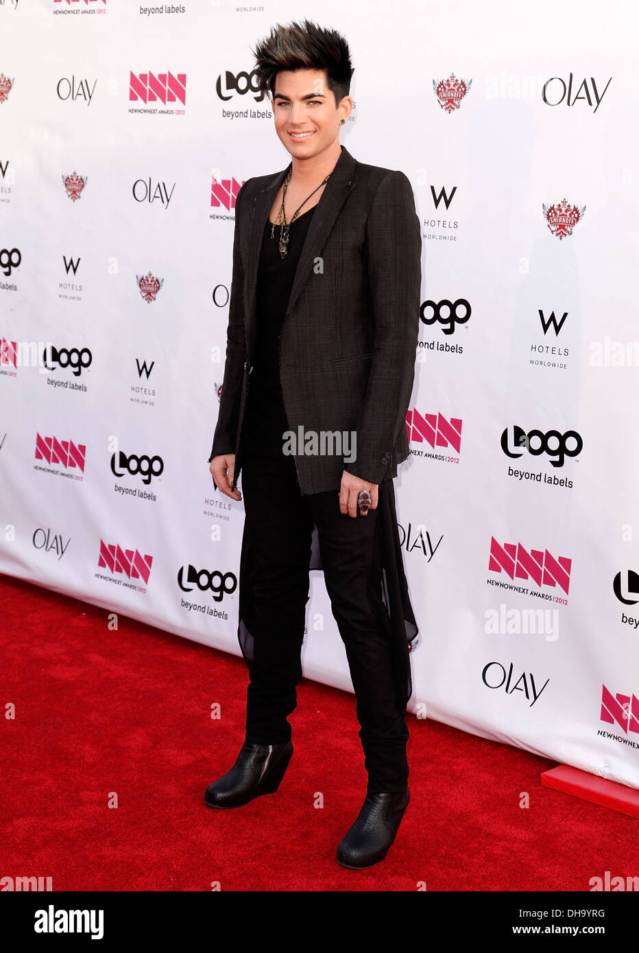 Adam Lambert del logo '2012' NewNowNext Awards tenutosi a Avalon Hollywood, California - 05.04.12 Foto Stock