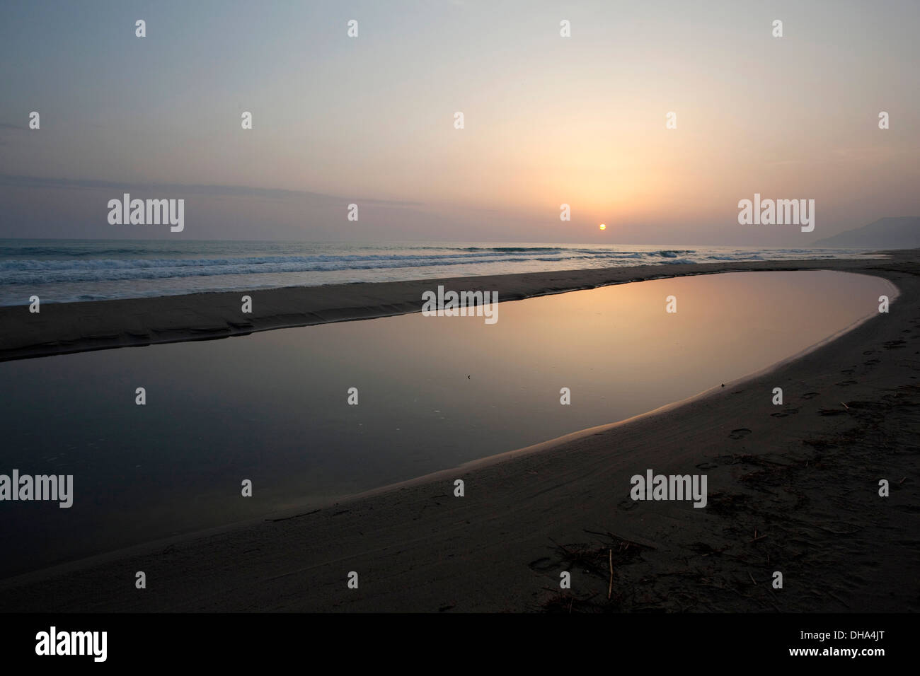 Patara la spiaggia più lunga nel Mediterraneo con 26 km di lunghezza della Turchia Foto Stock