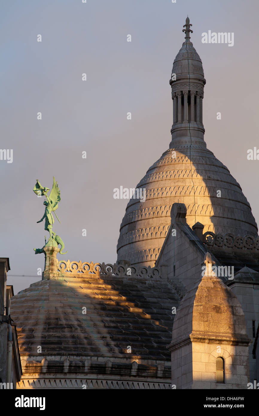 La Basilica del Sacro Cuore di Parigi, Francia. Foto Stock