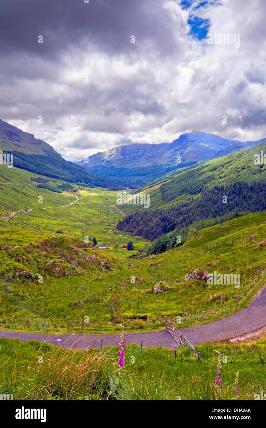 Glen Croe in Argyll Forest Park, Scozia Foto Stock
