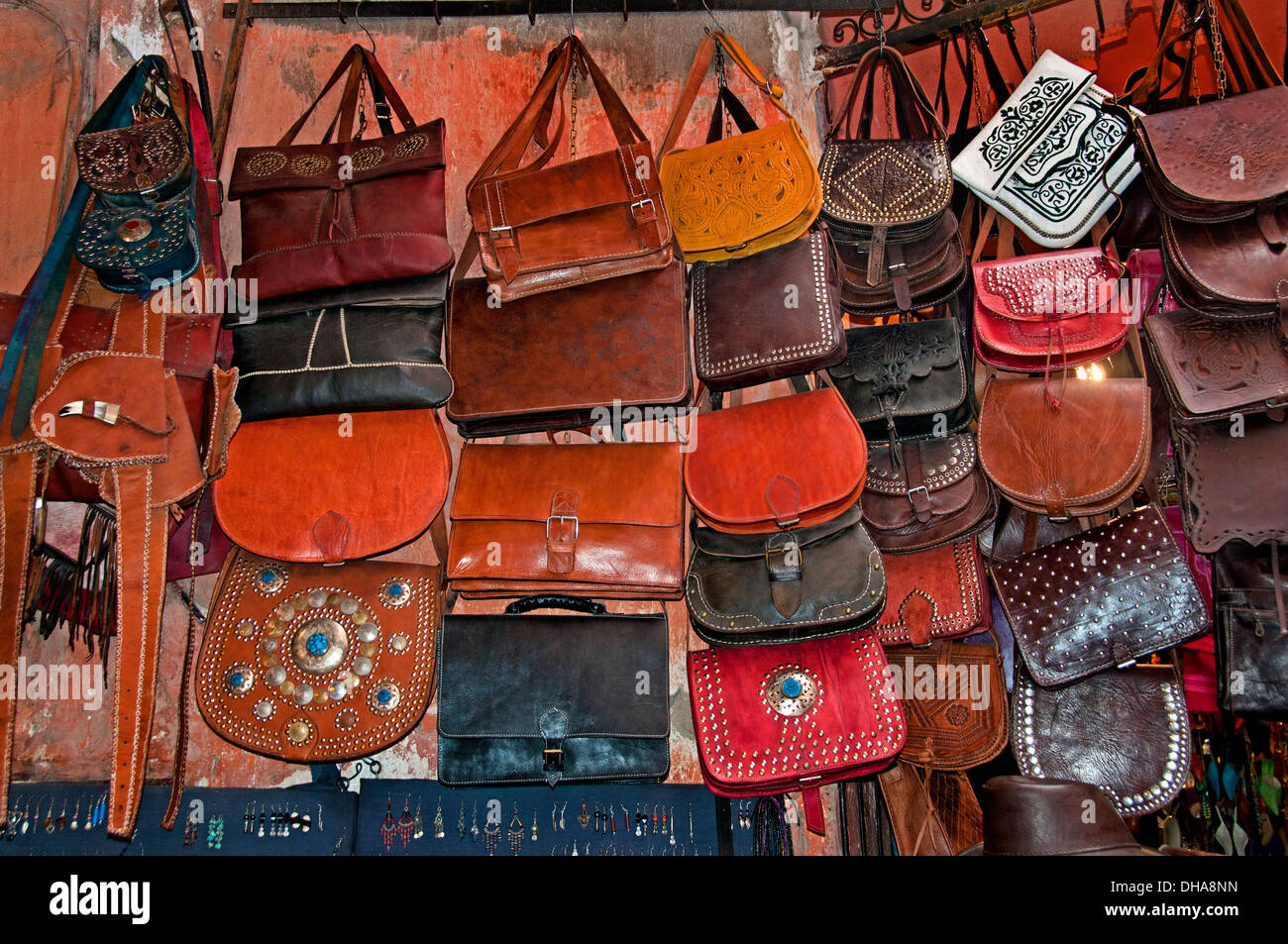 Mercato marrakech marocco Medina Souk Shop Foto Stock