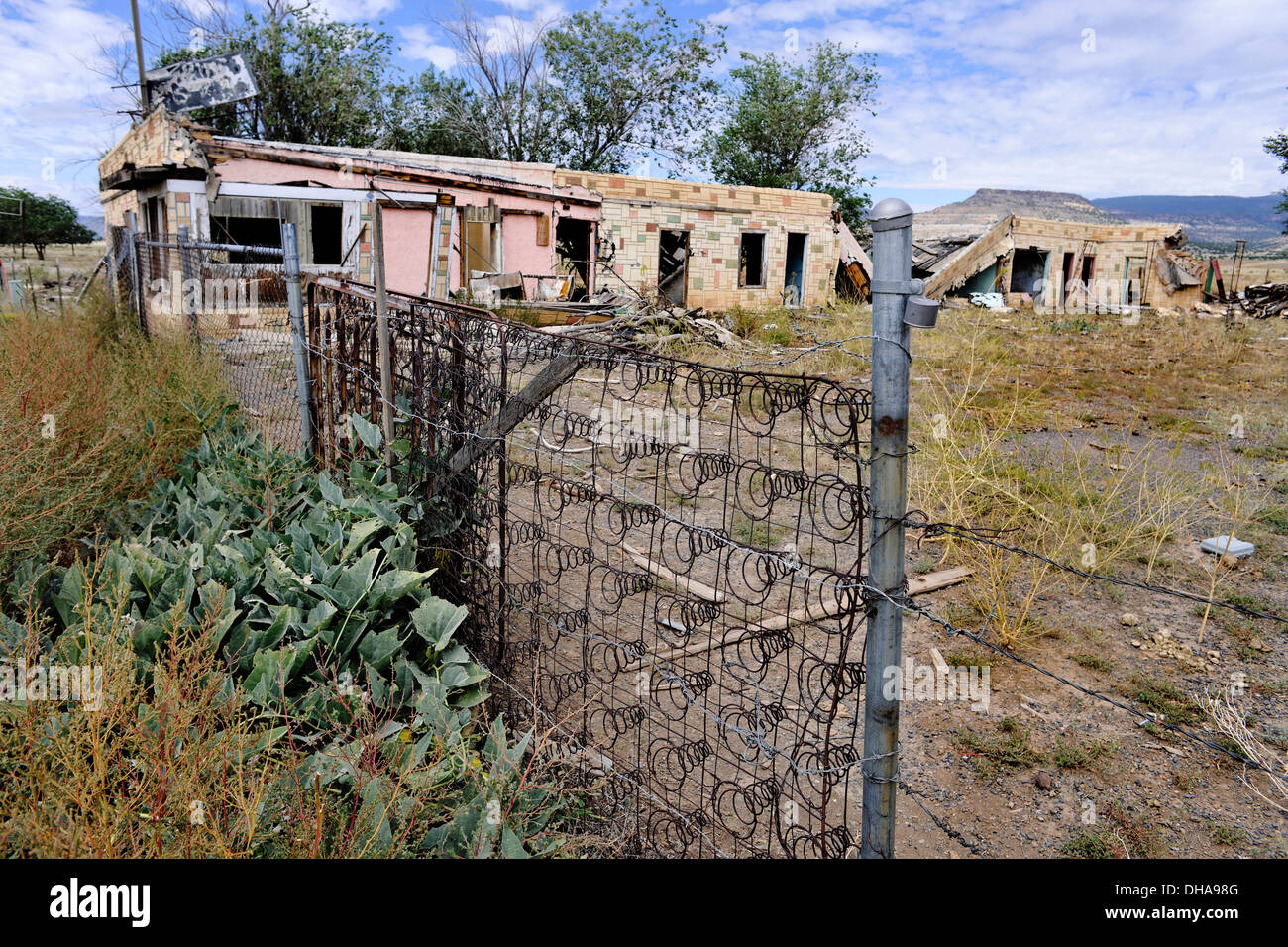 Storm/uragano/Tornado/Twister danni, Route 66, STATI UNITI D'AMERICA Foto Stock