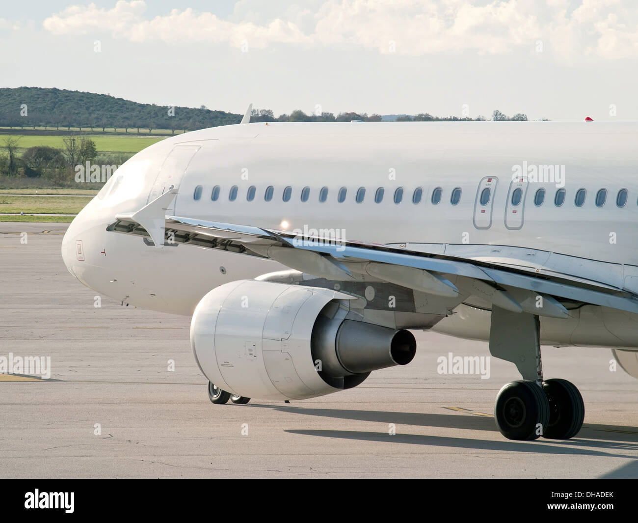 Aereo jet in aeroporto Foto Stock