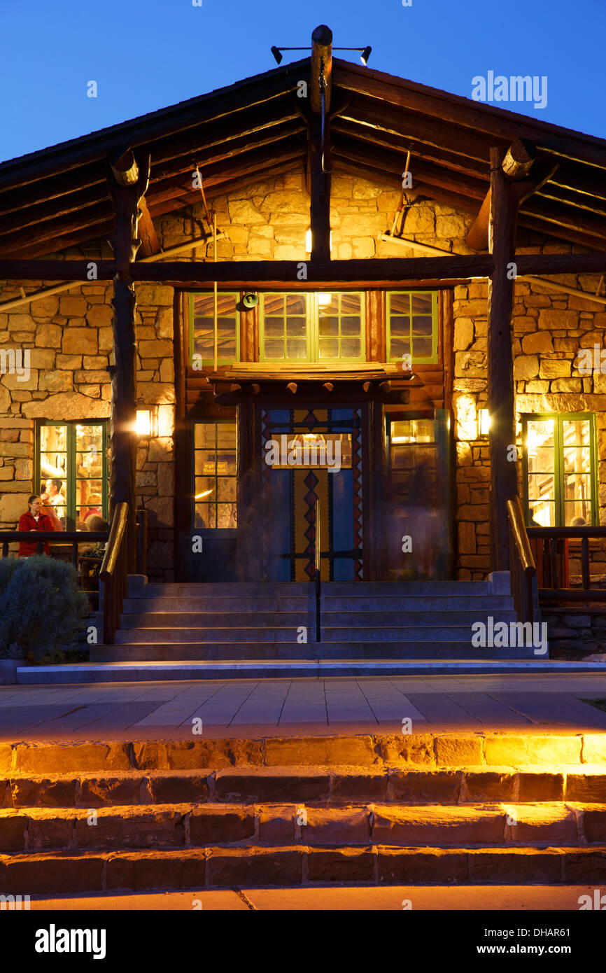 Il Bright Angel Lodge, South Rim, il Parco Nazionale del Grand Canyon, Arizona. Foto Stock