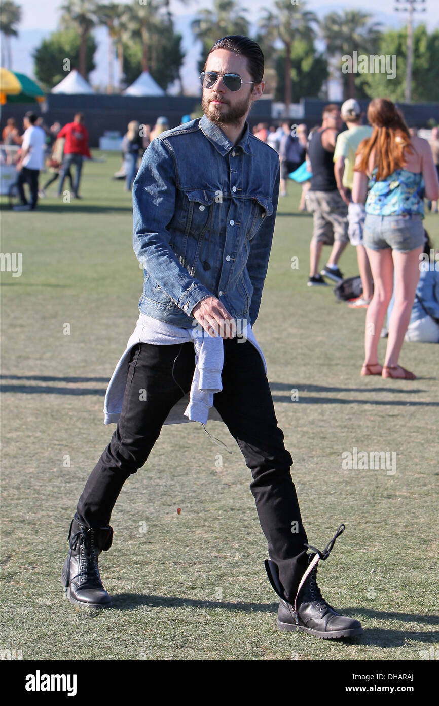 Jared Leto celebrità a 2012 Coachella Valley Music e Arts Festival - settimana 1 giorno 2 Indio California - 14.04.12 Foto Stock