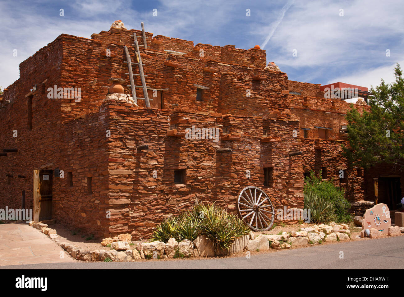 Hopi House, South Rim, il Parco Nazionale del Grand Canyon, Arizona. Foto Stock