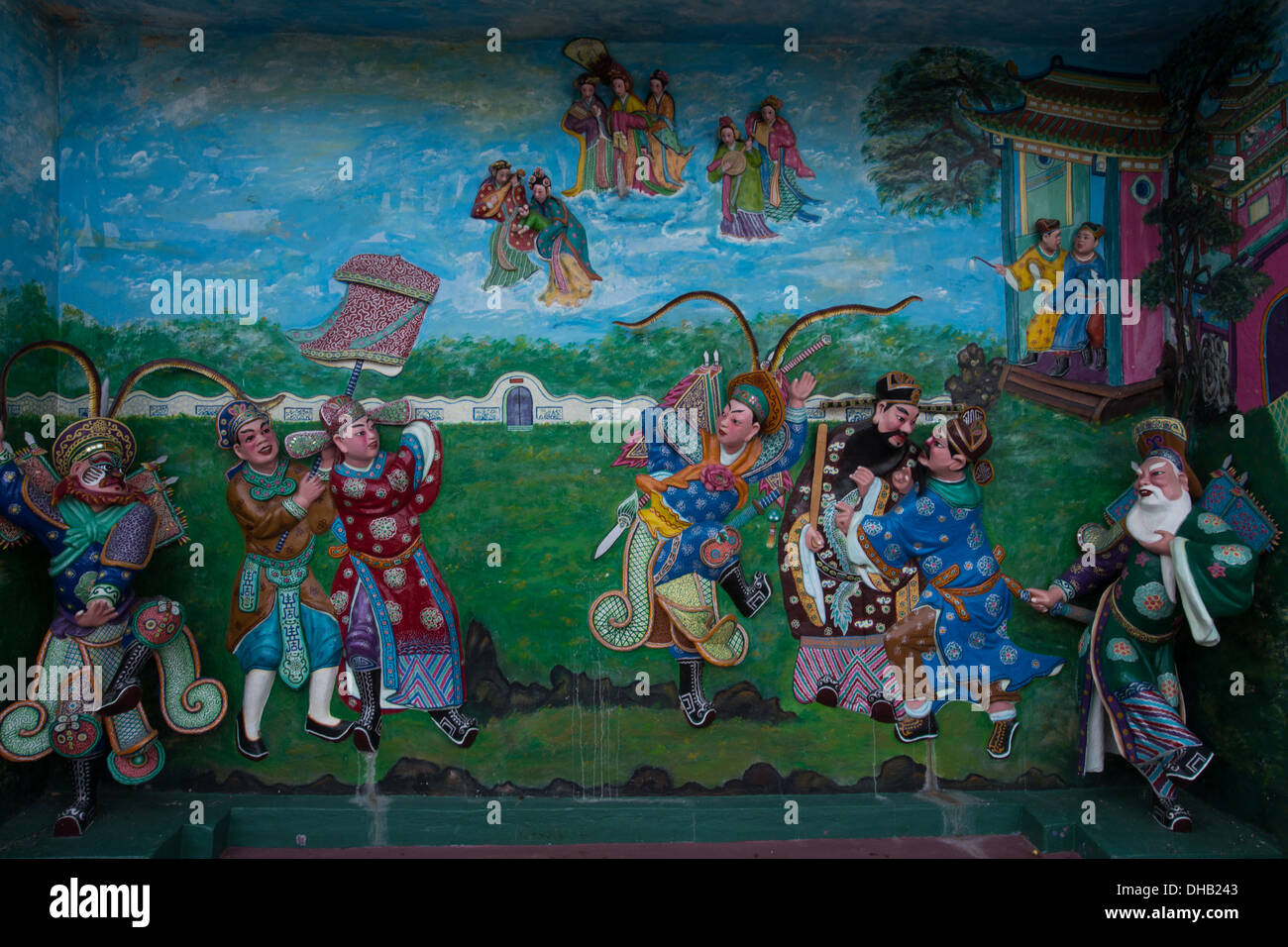 Haw Par Villa confuciana Diorama - Haw Par Villa un parco a tema di Singapore con diorami della mitologia cinese Foto Stock