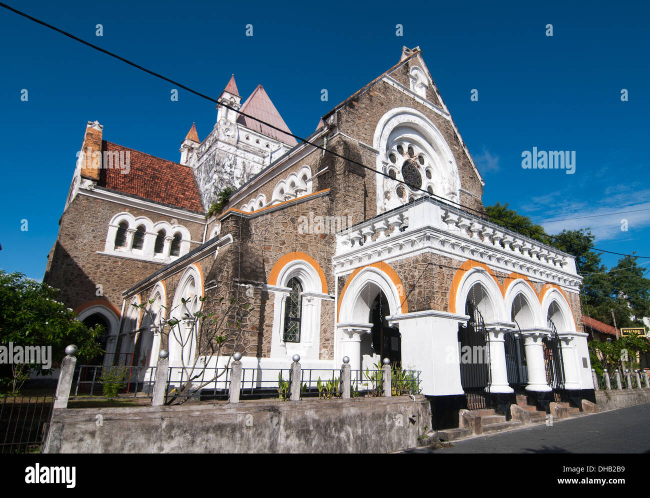 Chiesa di tutti i Santi di Forte Galle nel sud dello Sri Lanka. Foto Stock