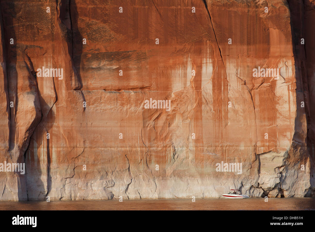 La pesca sul lago Powell, Glen Canyon National Recreation Area, Pagina, Arizona. Foto Stock
