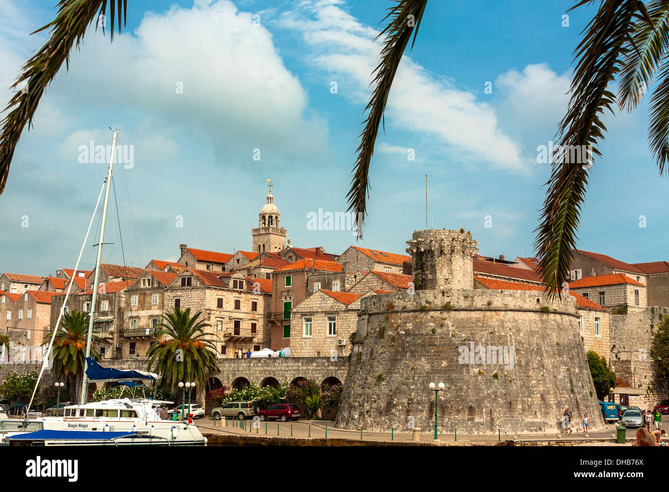 Vecchia città di Korcula, Croazia Foto Stock