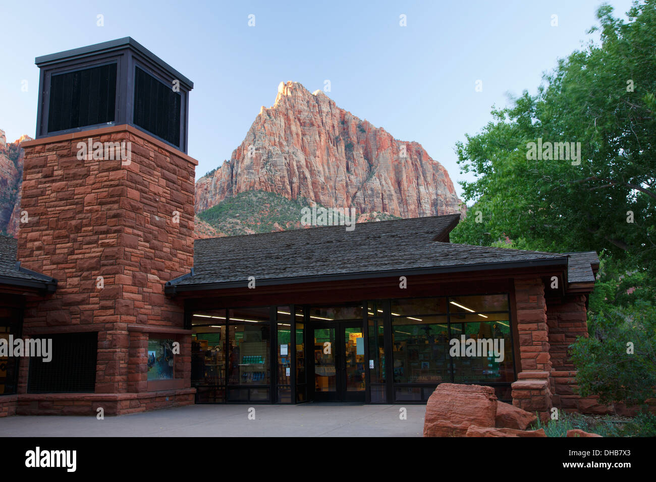 Centro visita del Parco Nazionale Zion, Utah. Foto Stock