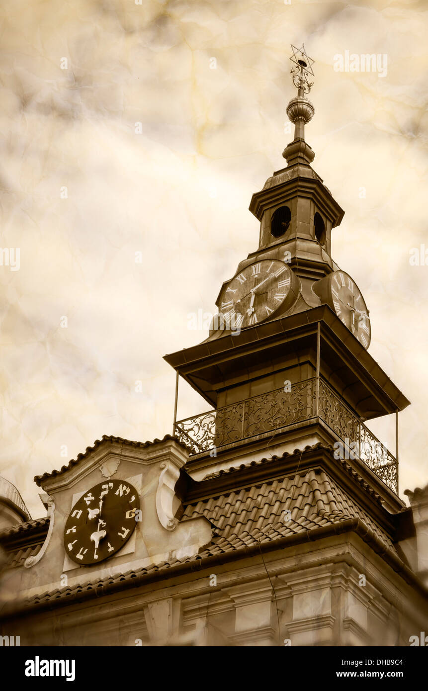 Il vecchio quartiere Ebraico Hall di Josefov, Praga Foto Stock