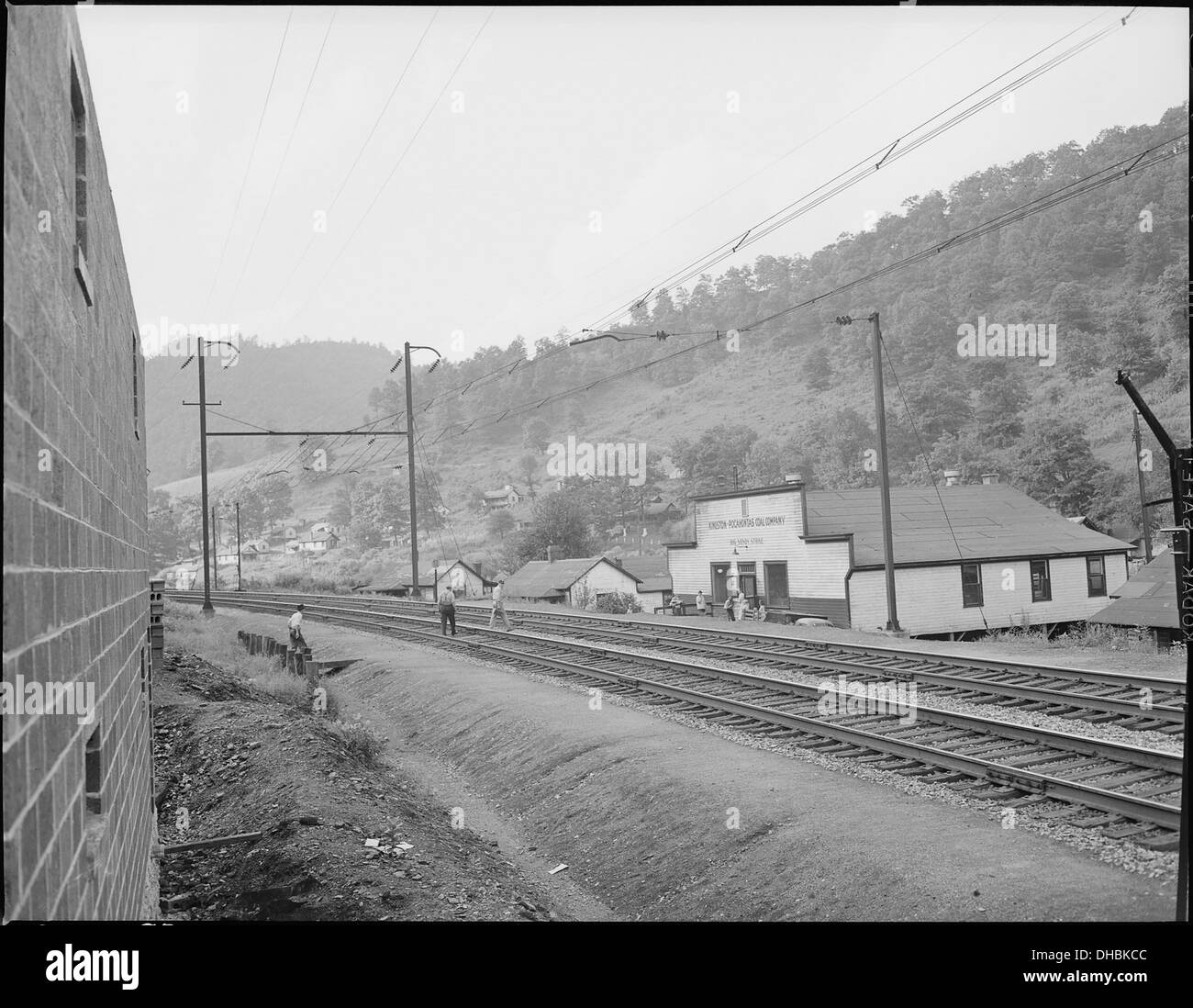 Il negozio dell'azienda a Big Sandy, dove i residenti non avevano telefoni, riflettendo l'isolamento del campo di Kingston. Foto Stock
