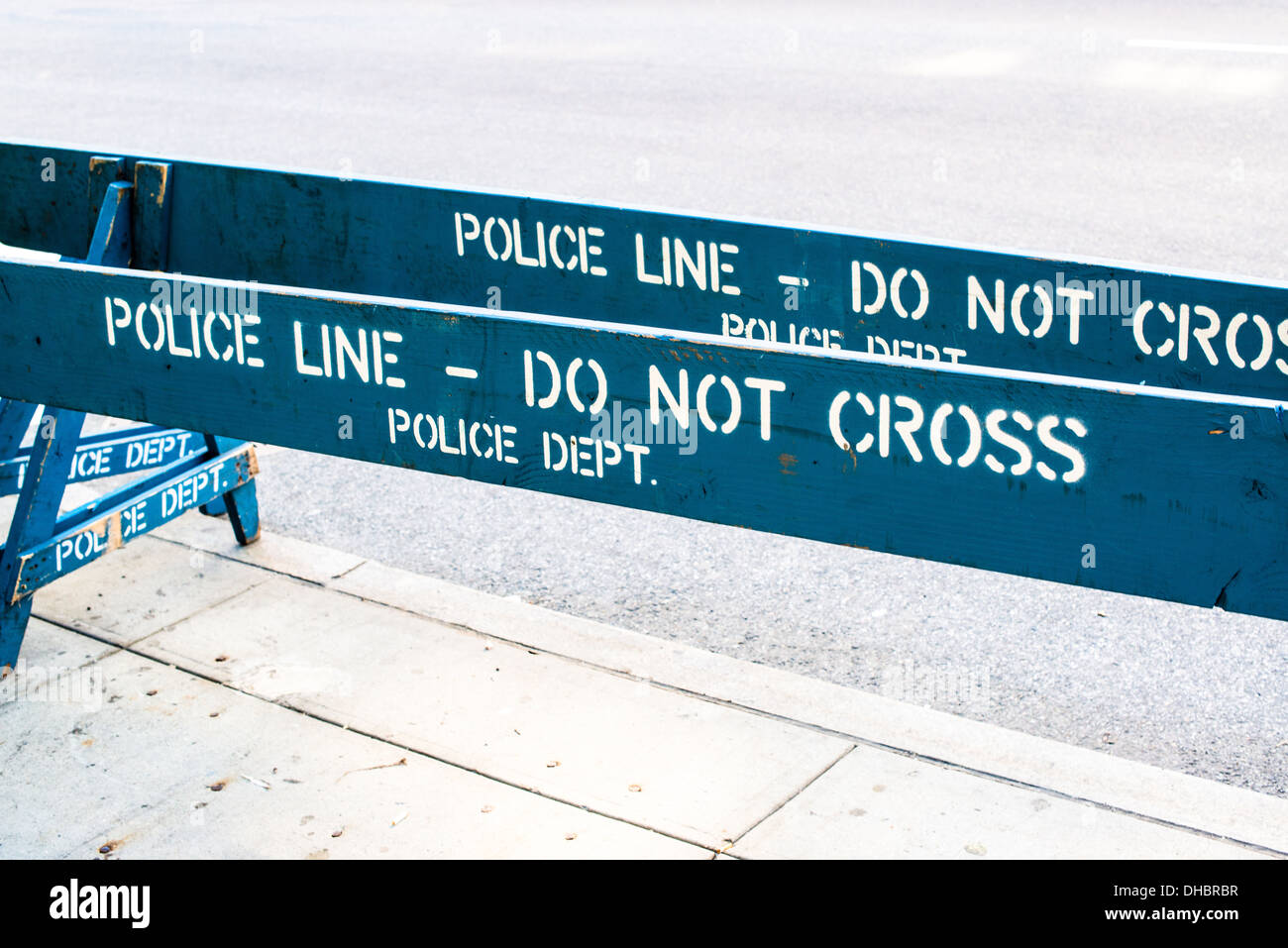 Linea di polizia - NON CROSS Foto Stock