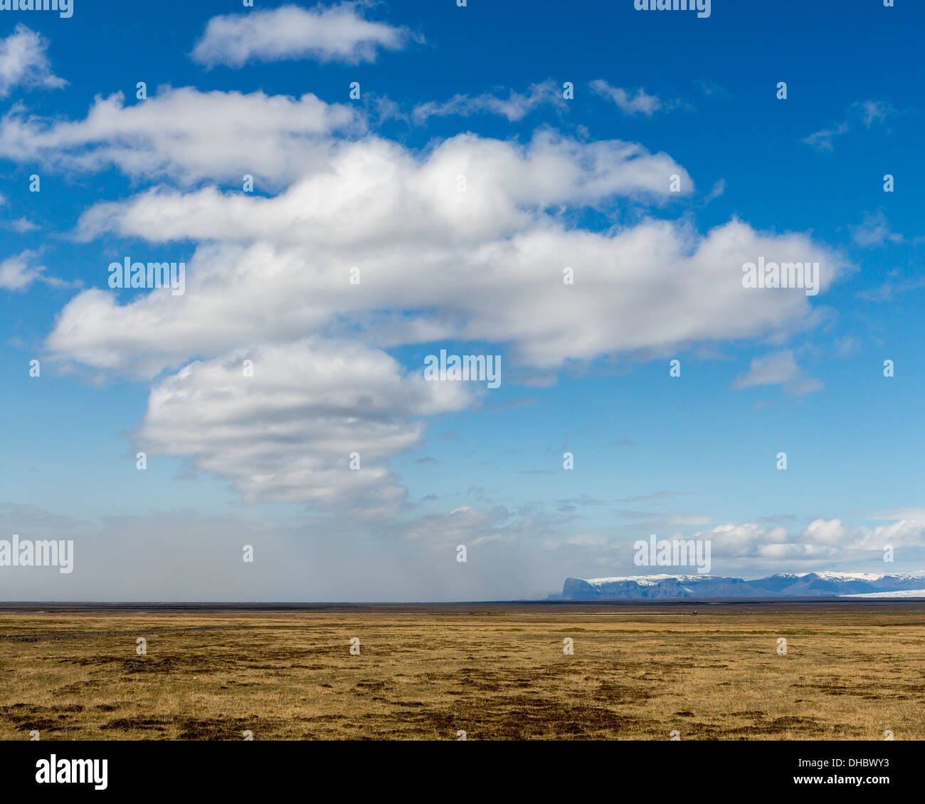 Paesaggio, Skeidararsandur dilavamento pianura, South Coast, Islanda Foto Stock