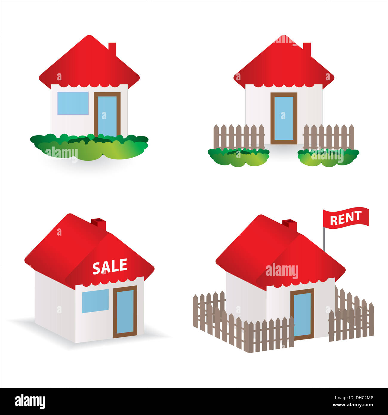 Set di 4 costruzione speciale illustrazioni Foto Stock