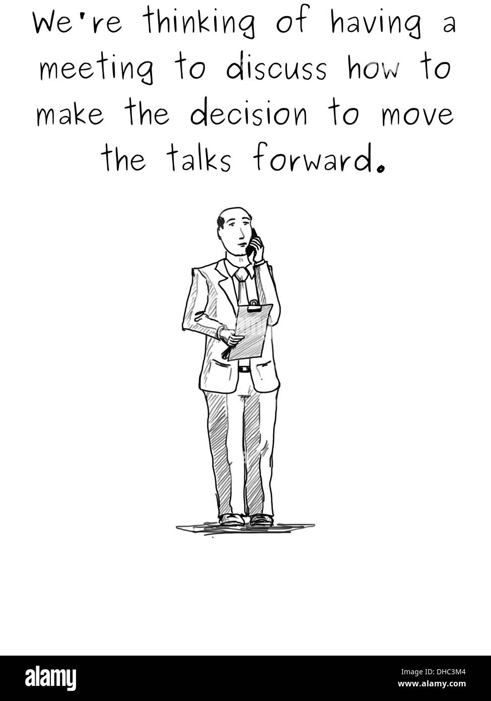 Luogo di lavoro cartoon Foto Stock