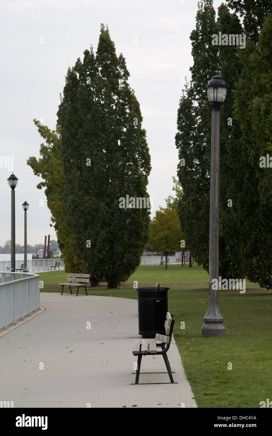 Windsor Ontario Canada Detroit Riverside Park Foto Stock