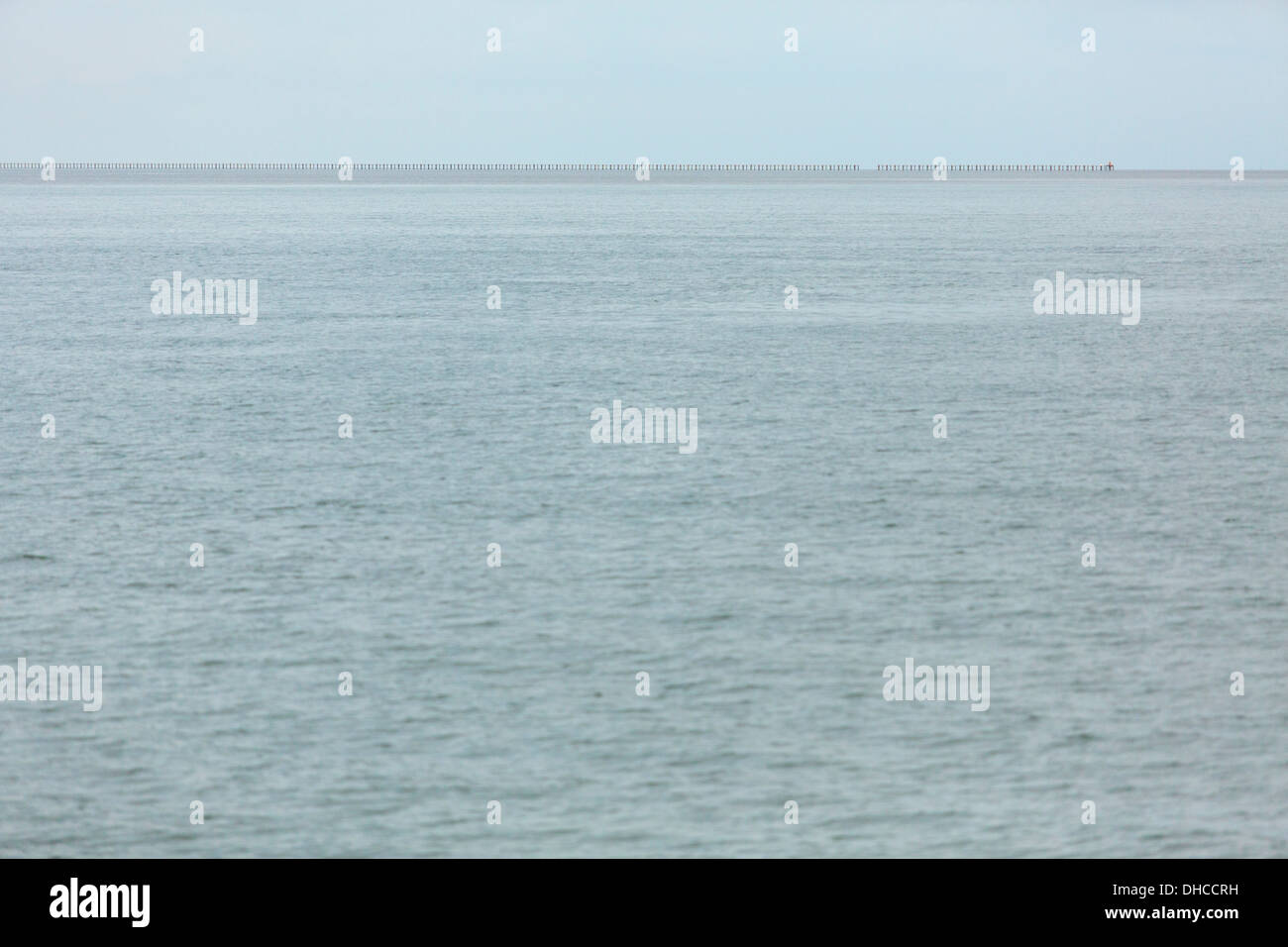 Boom Shoebury nell'estuario del Tamigi, Shoeburyness, Essex, Inghilterra Foto Stock