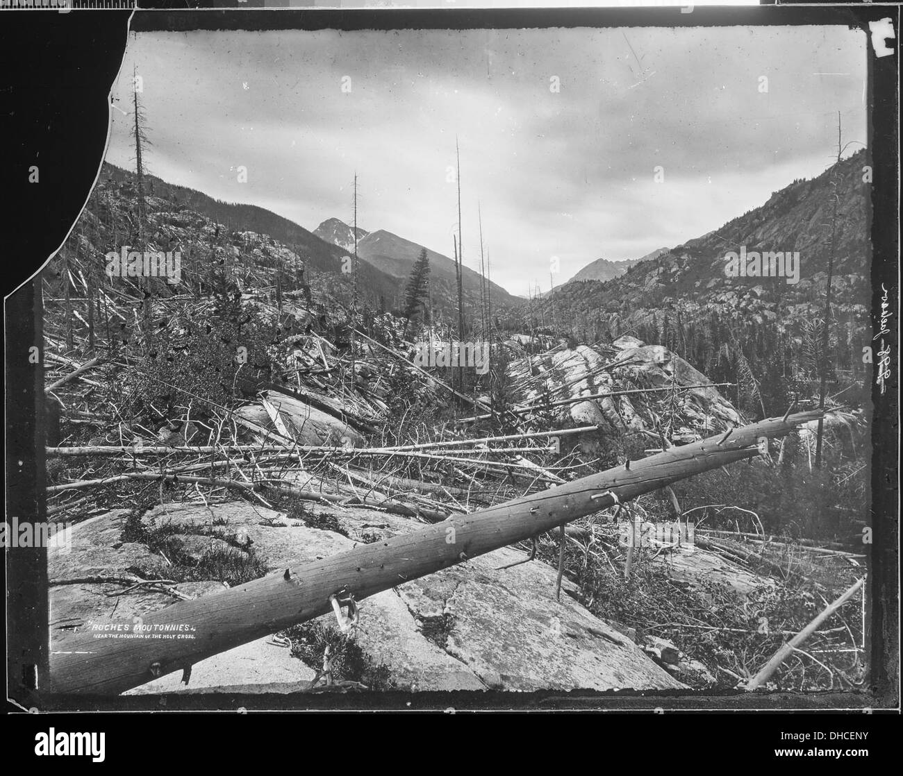 Wasatch montagna vicino a Ogden, Utah, Stati Uniti Geological Survey camp in primo piano. 517693 Foto Stock
