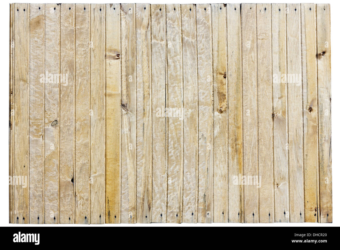 Non verniciato recinzione di legno Foto Stock