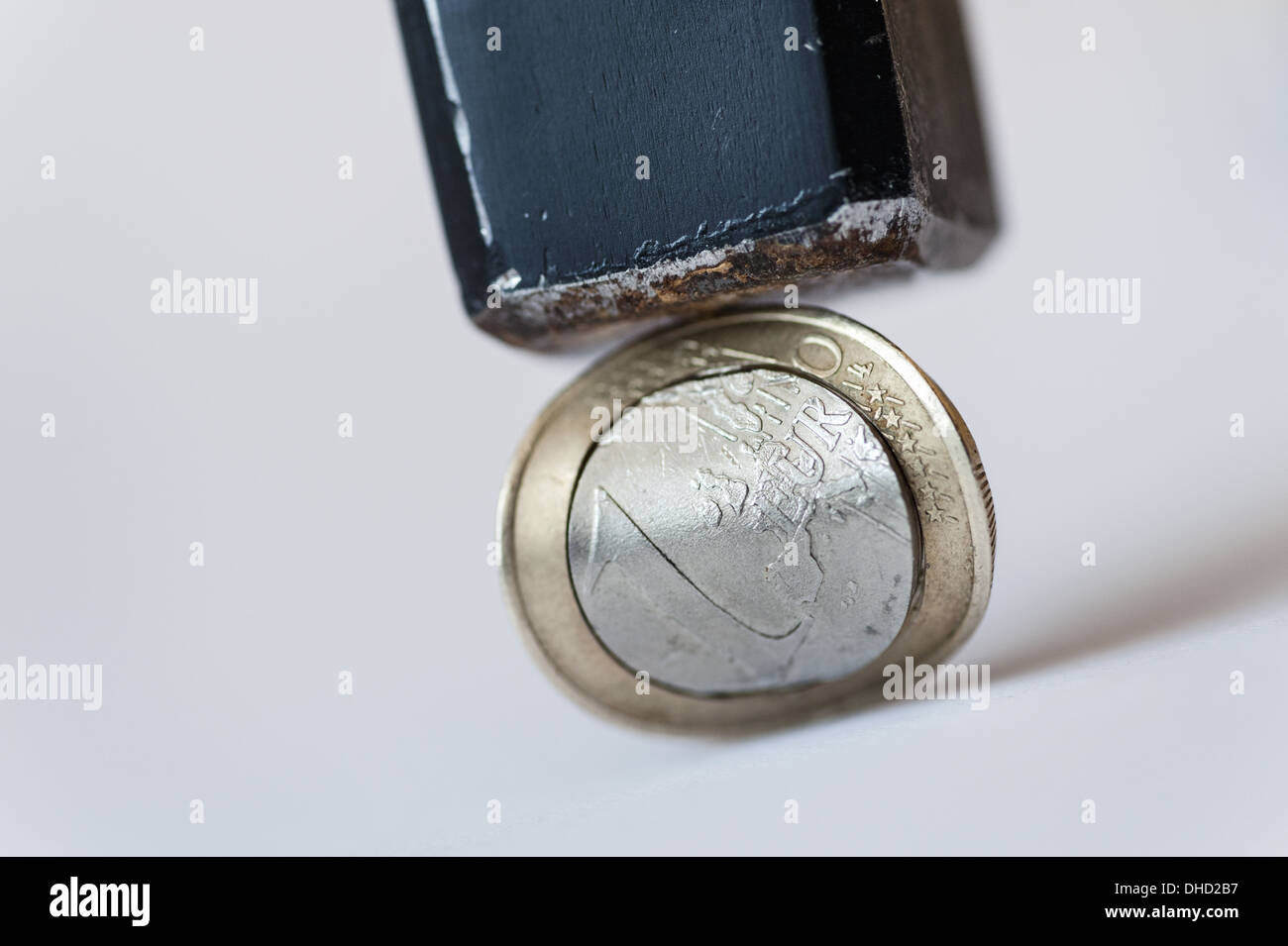 Euro sotto il martello Foto Stock