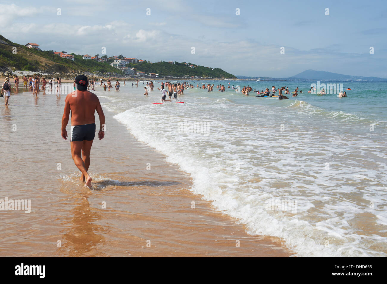 Spiaggia a Bidart Francia Foto Stock