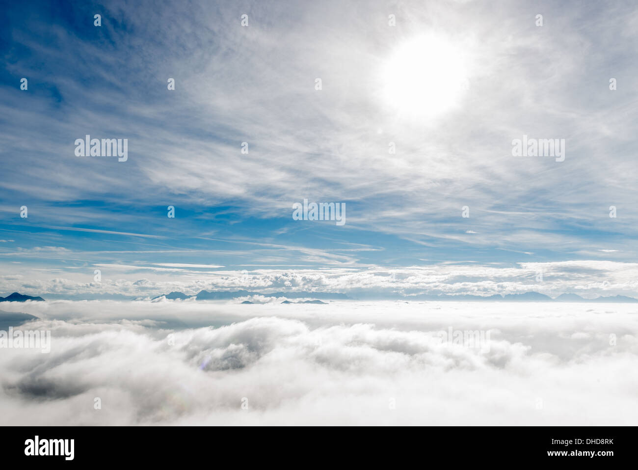 La vista dalla cima del monte Schafberg, St Wolfgang, Austria Foto Stock