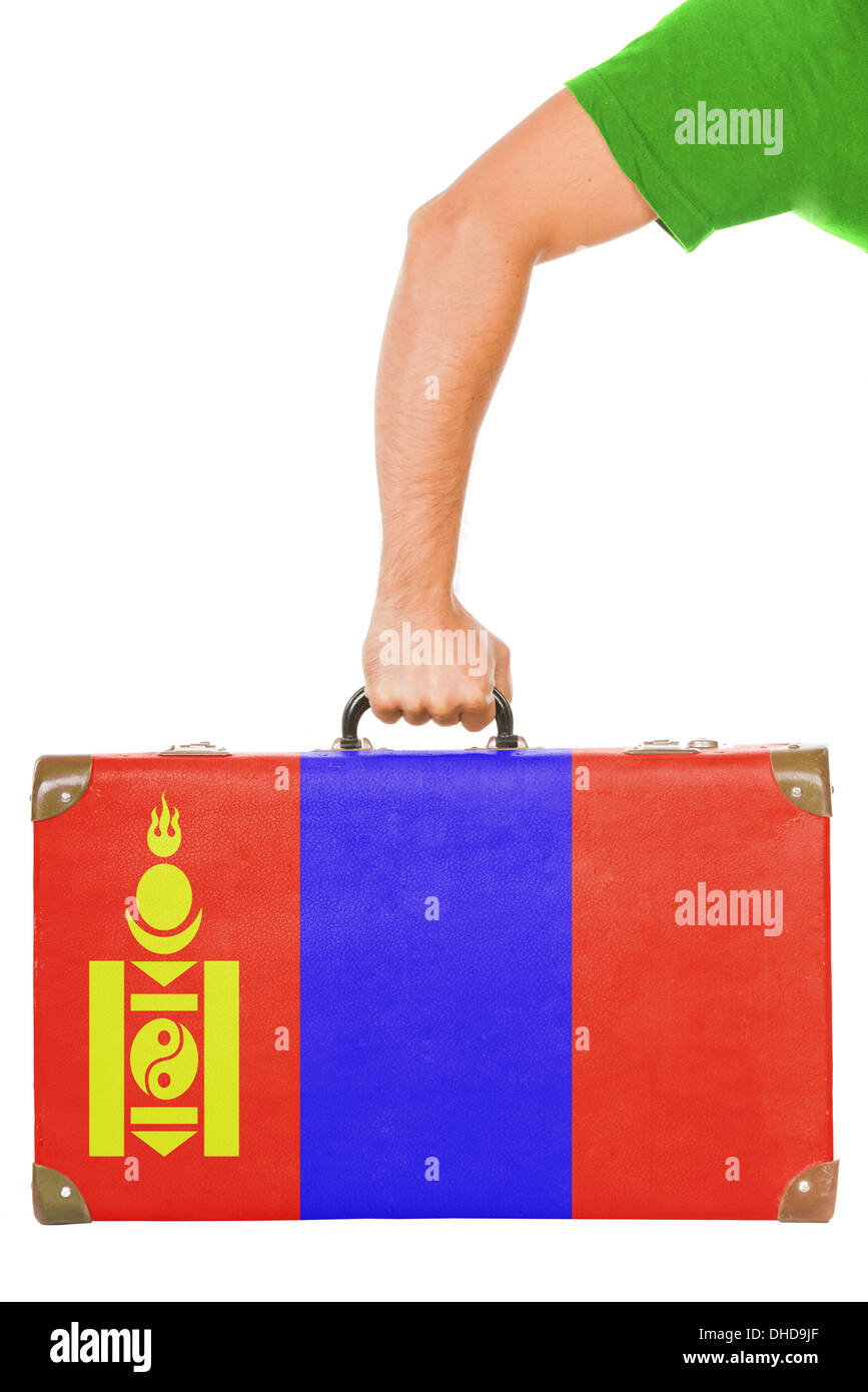 La bandiera della Mongolia Foto Stock