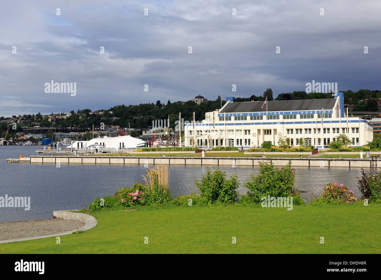 Museo di Storia e industria, il Lago Union Park, Seattle, nello Stato di Washington, Stati Uniti d'America, America del Nord Foto Stock