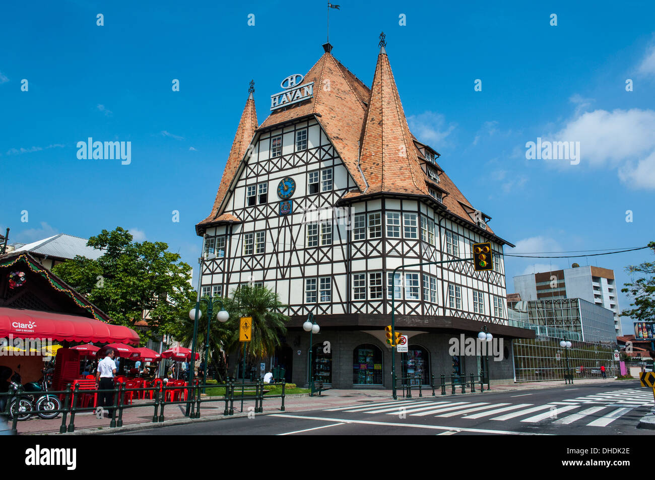 Architettura coloniale della città tedesca di Blumenau, Brasile Foto Stock